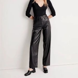 Madewell The Perfect Vintage Wide leg Leather Pant